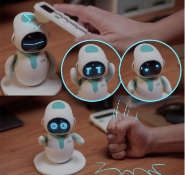  Eilik - Robot electrónico adorable, inteligente e interactivo de  juguete, Varias emociones, animaciones inactivas, minijuegos