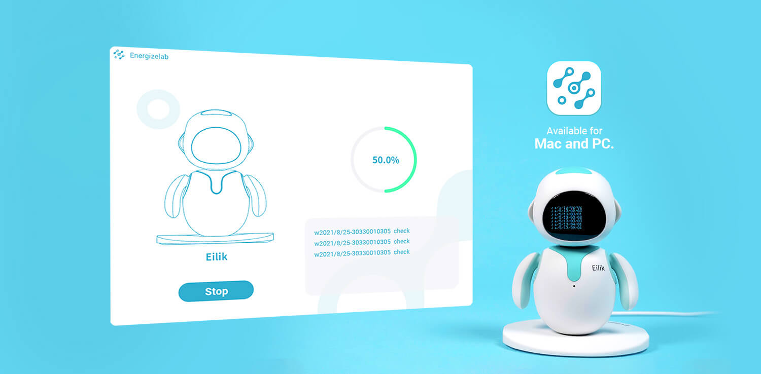 Robot intelligence émotionnelle de bureau et de divertissement éducatif à programmer