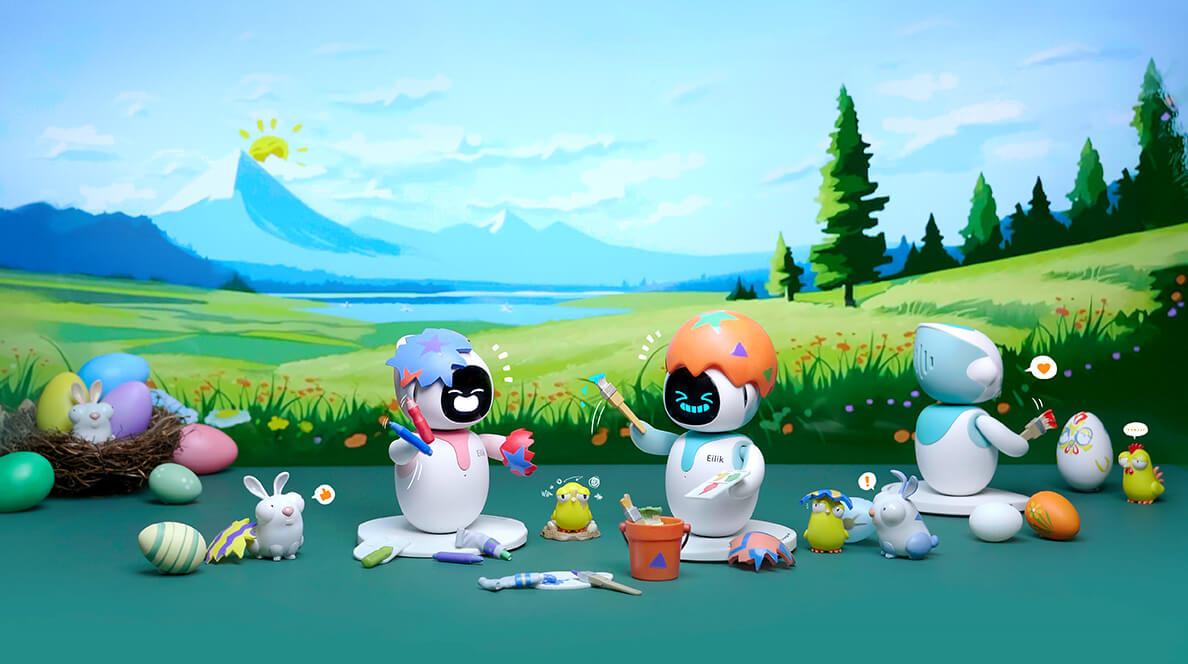 Eilik Cute Robot Pets - Perfect Interactive Companion for Kids & Adults,  Emotions, Mini-Games, Constant Upgrading